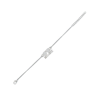 trueBrowns Stylish Silver Tone Bracelet Style Bhabhi Rakhi