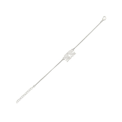 trueBrowns Stylish Silver Tone Bracelet Style Bhabhi Rakhi