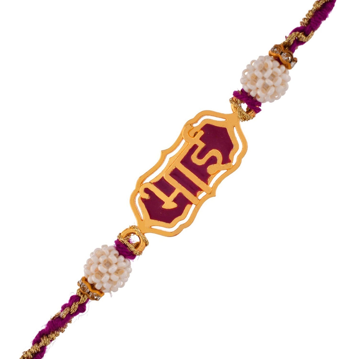 trueBrowns X Voylla Magenta Gold Bhai Rakhi For Brother