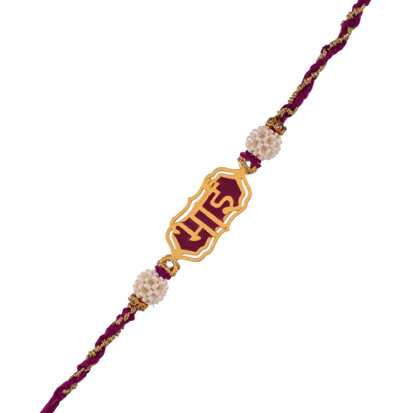 trueBrowns X Voylla Magenta Gold Bhai Rakhi For Brother
