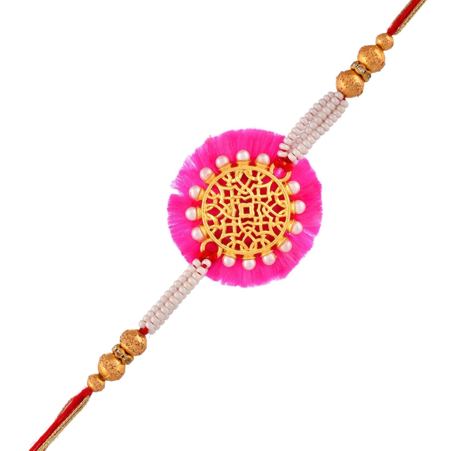 trueBrowns X Voylla Pearl And Gold Filigree Rakhi For Brother