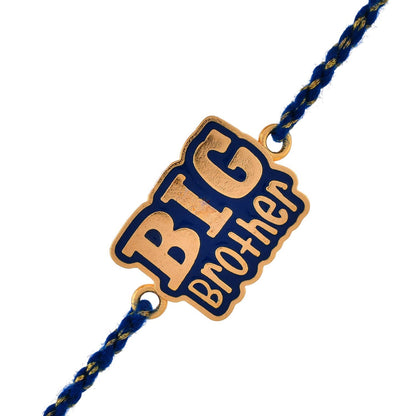 trueBrowns X Voylla Navy Blue Enamel Big Brother Rakhi For Brother