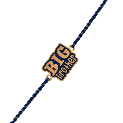 trueBrowns X Voylla Navy Blue Enamel Big Brother Rakhi For Brother