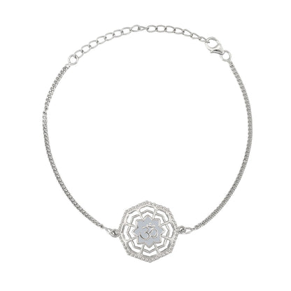 trueBrowns Sterling Silver Filigree Om Rakhi