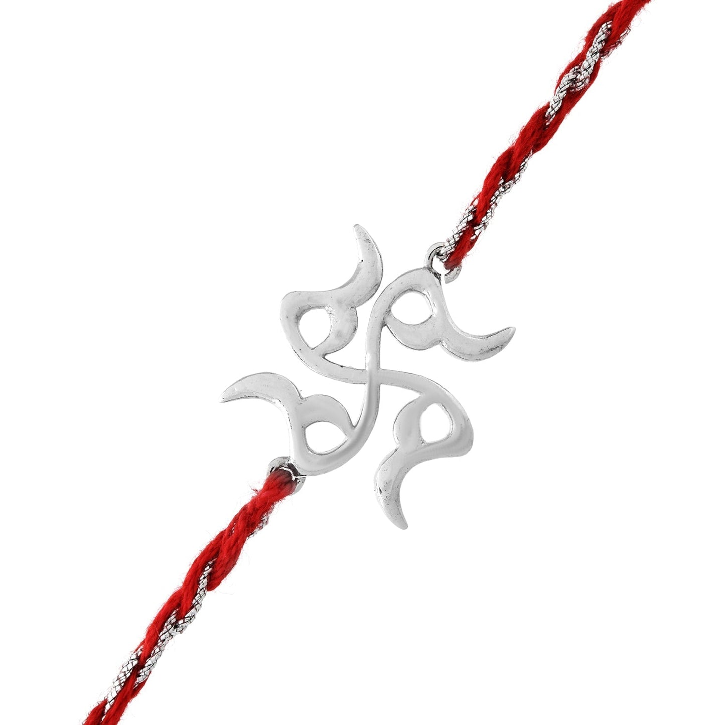 trueBrowns X Voylla Sterling Silver Stylized Swastik Rakhi