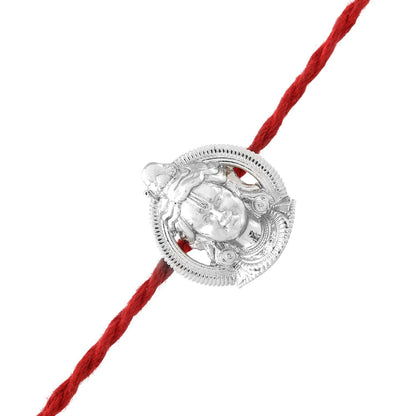trueBrowns 925 Sterling Silver Precious Lord Shiva Thread Rakhi