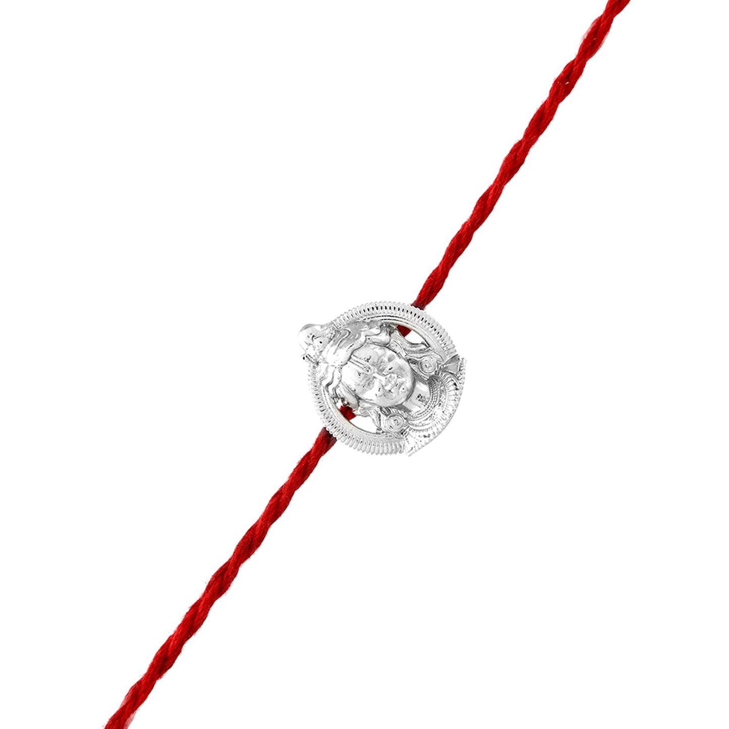 trueBrowns 925 Sterling Silver Precious Lord Shiva Thread Rakhi