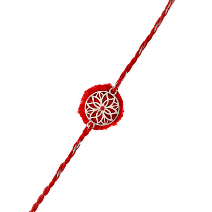 trueBrowns X Voylla Sterling Silver Filigree Red Rakhi