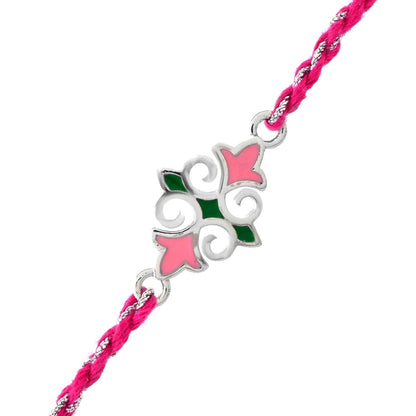 trueBrowns X Voylla Sterling Silver Multicolored Floral Rakhi
