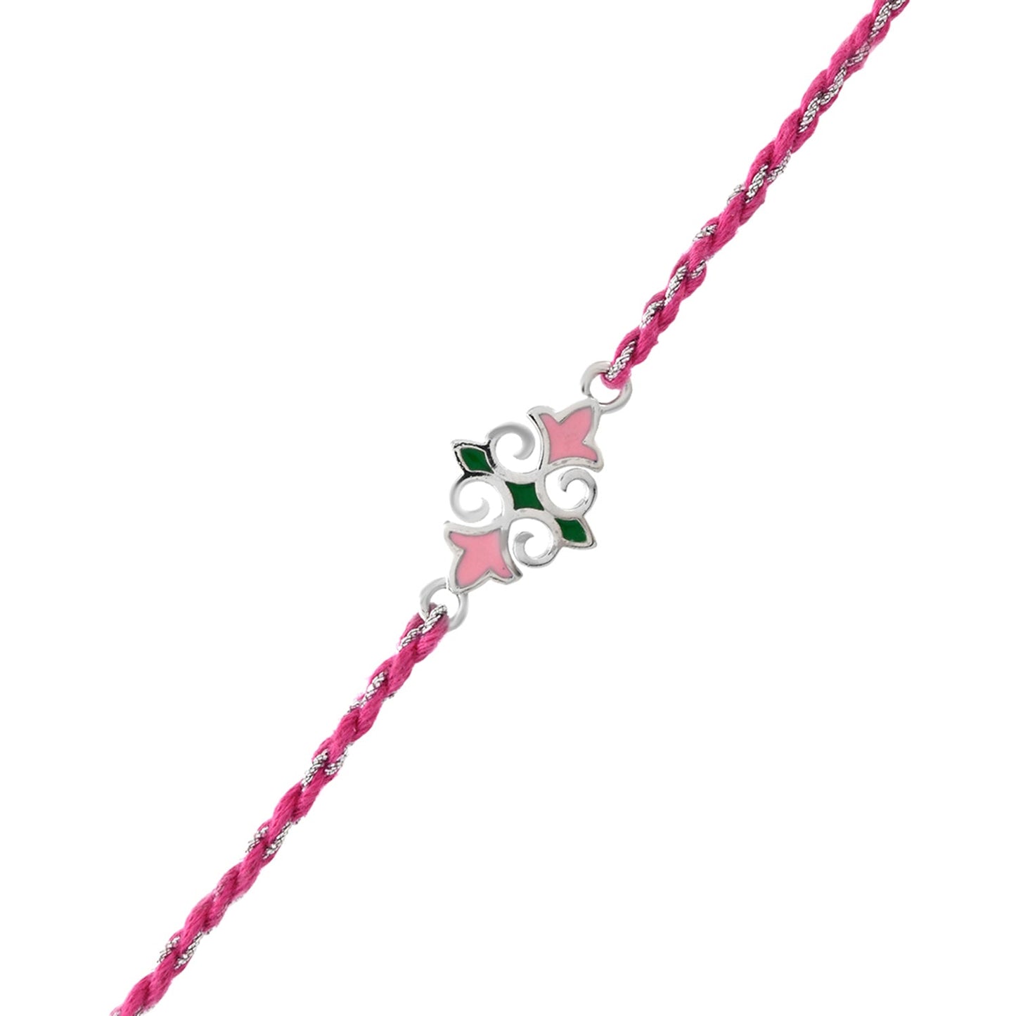 trueBrowns X Voylla Sterling Silver Multicolored Floral Rakhi