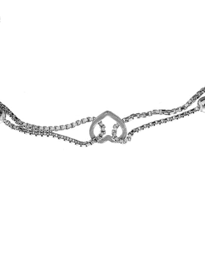 VOJ Set of 2 Stainless Steel Handcrafted Anklet