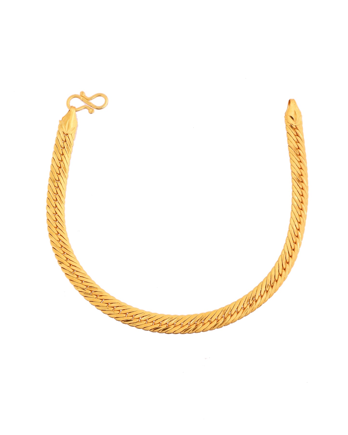 VOJ Men Stainless Steel Gold Polished Handcrafted Bracelet