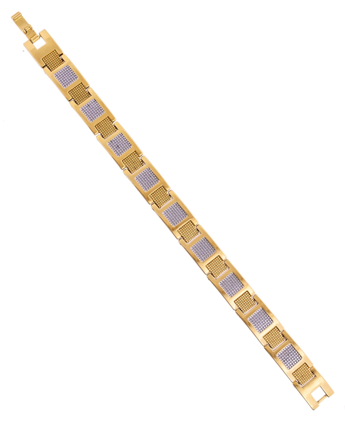 VOJ Men Dual Toned Stylish Stainless Steel Bracelet
