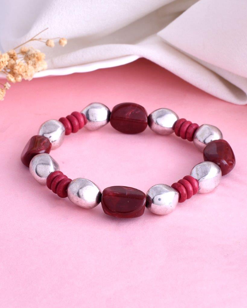 VOJ Beaded Elasticated Bracelet