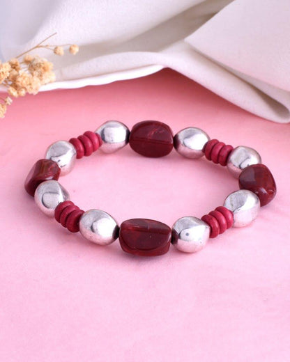 VOJ Beaded Elasticated Bracelet