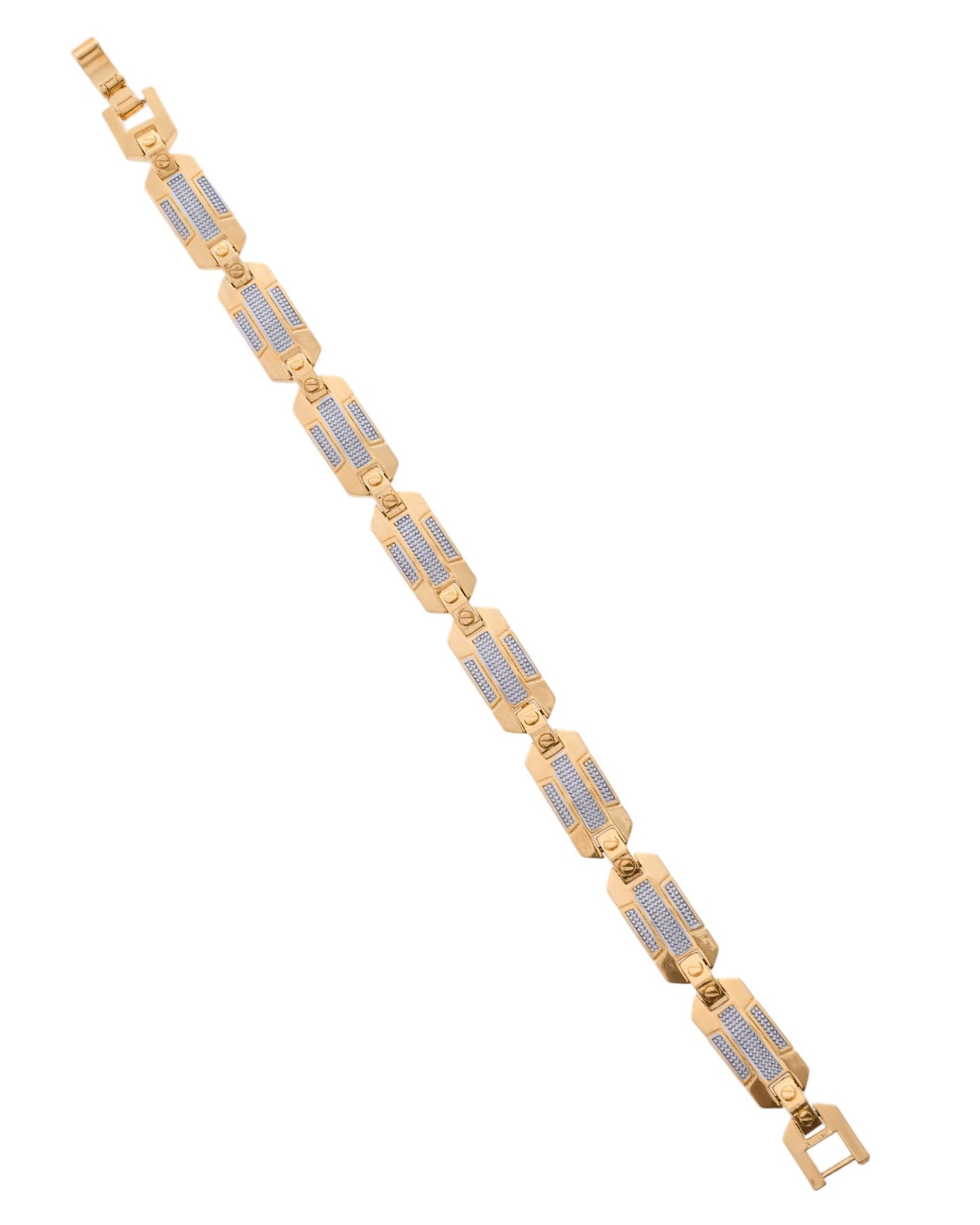 VOJ Men's Dual Toned Stylish Bracelet