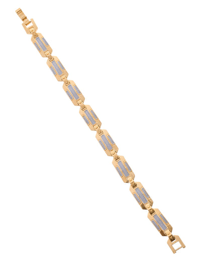 VOJ Men's Dual Toned Stylish Bracelet