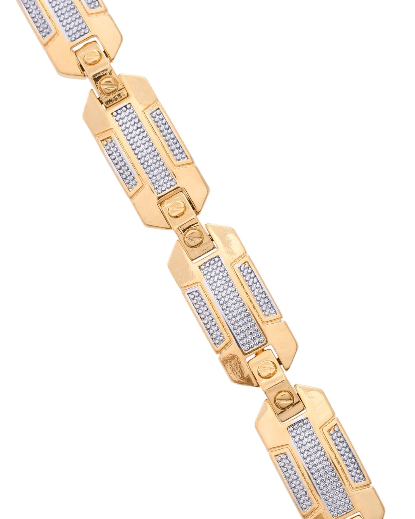 VOJ Men's Dual Toned Stylish Bracelet