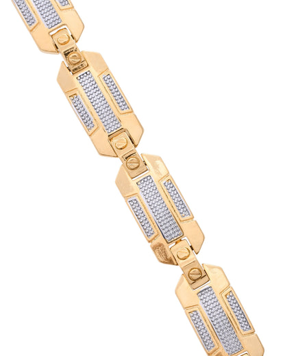 VOJ Men's Dual Toned Stylish Bracelet