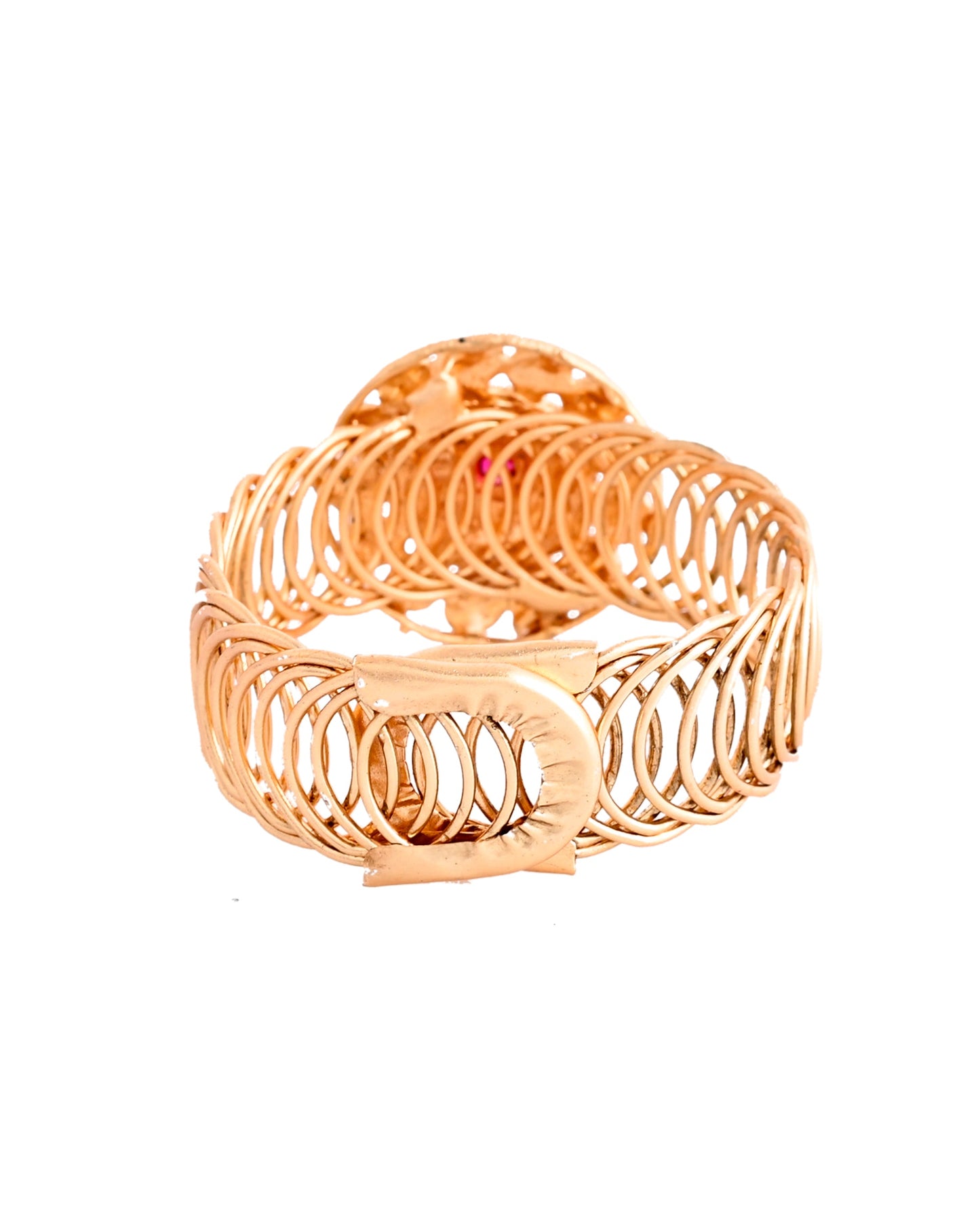 VOJ Kundan Studded Circular Women's Bracelet