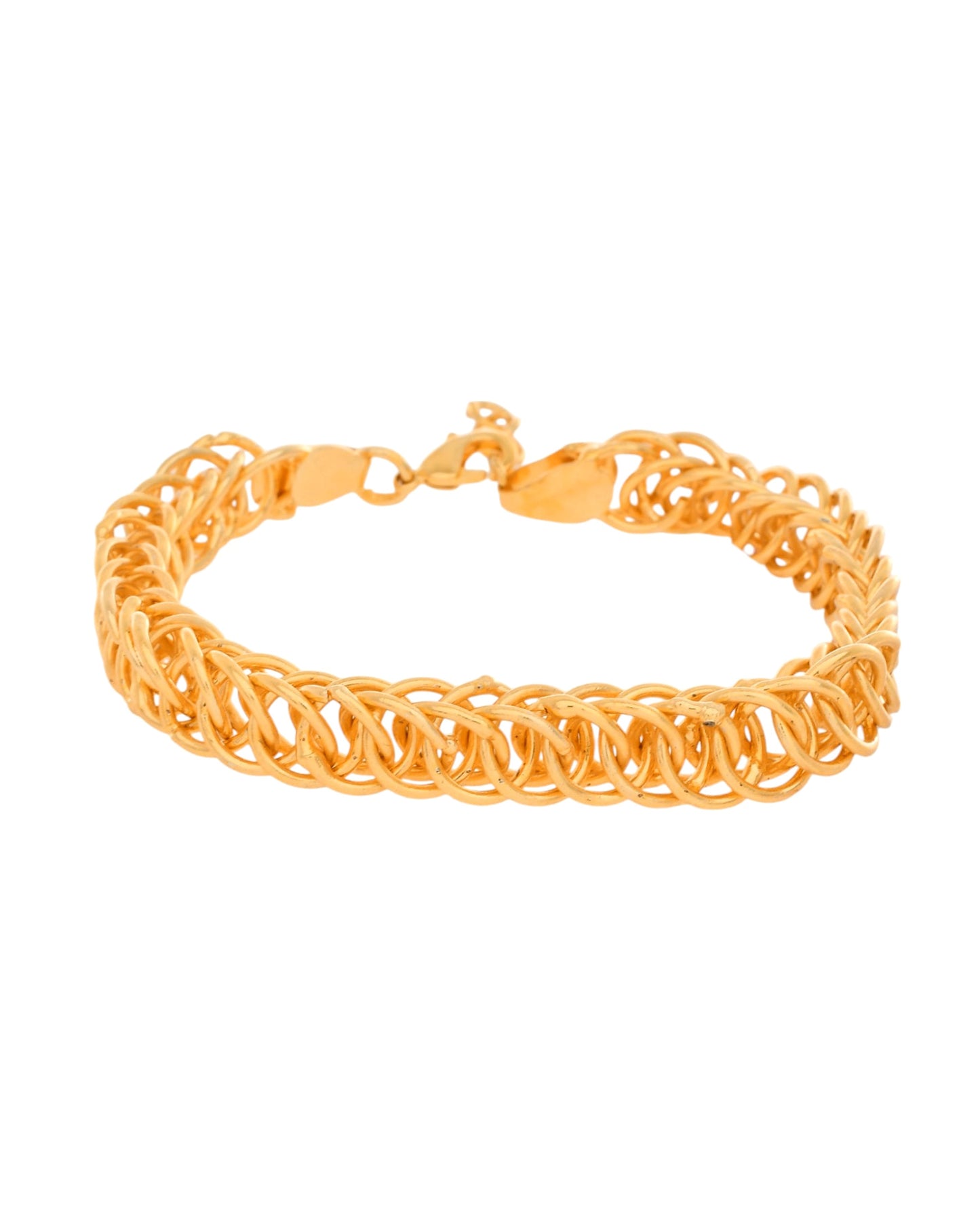 VOJ Gold-Polished Stainless Steel Elegent Men's Bracelet