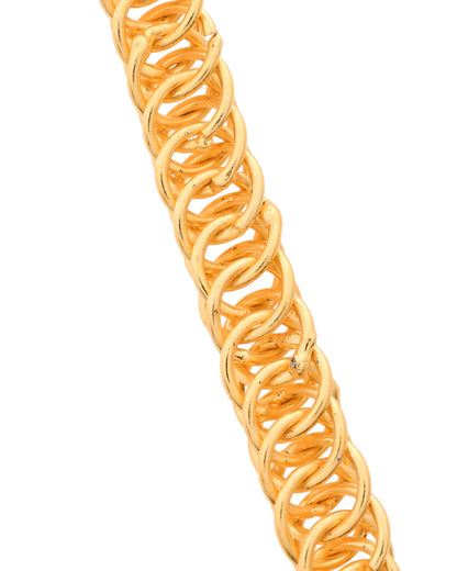 VOJ Gold-Polished Stainless Steel Elegent Men's Bracelet