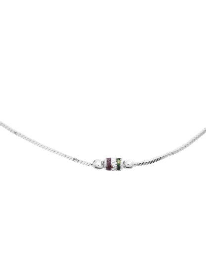 VOJ Set of 2 Silver Plated Elegent Anklet