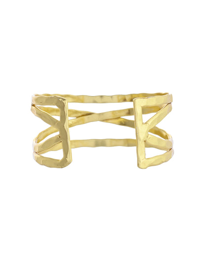 VOJ Gold-Polished Elegent Kada Bracelet