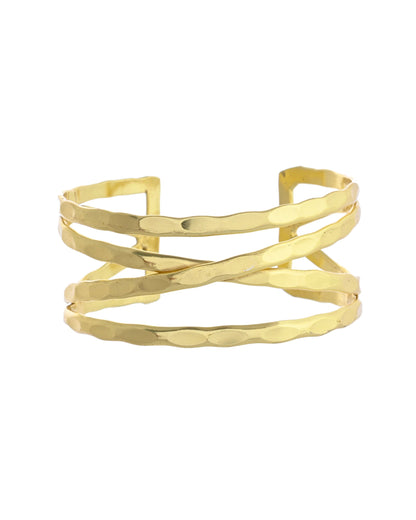 VOJ Gold-Polished Elegent Kada Bracelet