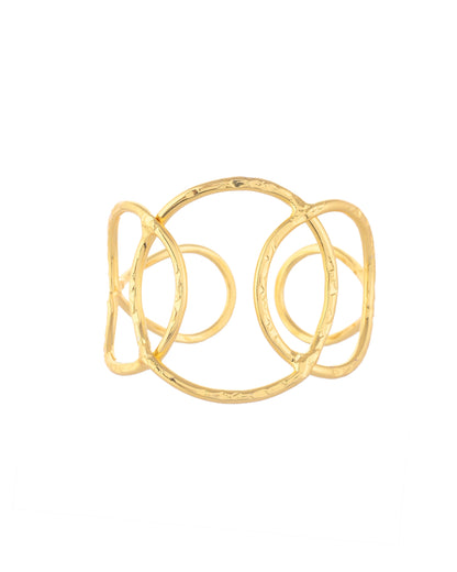 VOJ Gold-Polished Classic Anti Tarnish Kada Bracelet