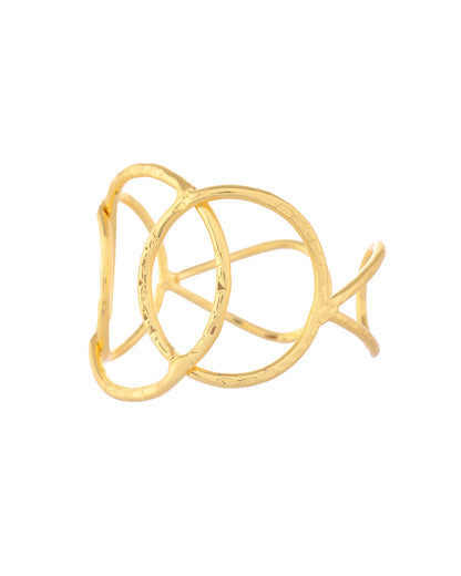 VOJ Gold-Polished Classic Anti Tarnish Kada Bracelet