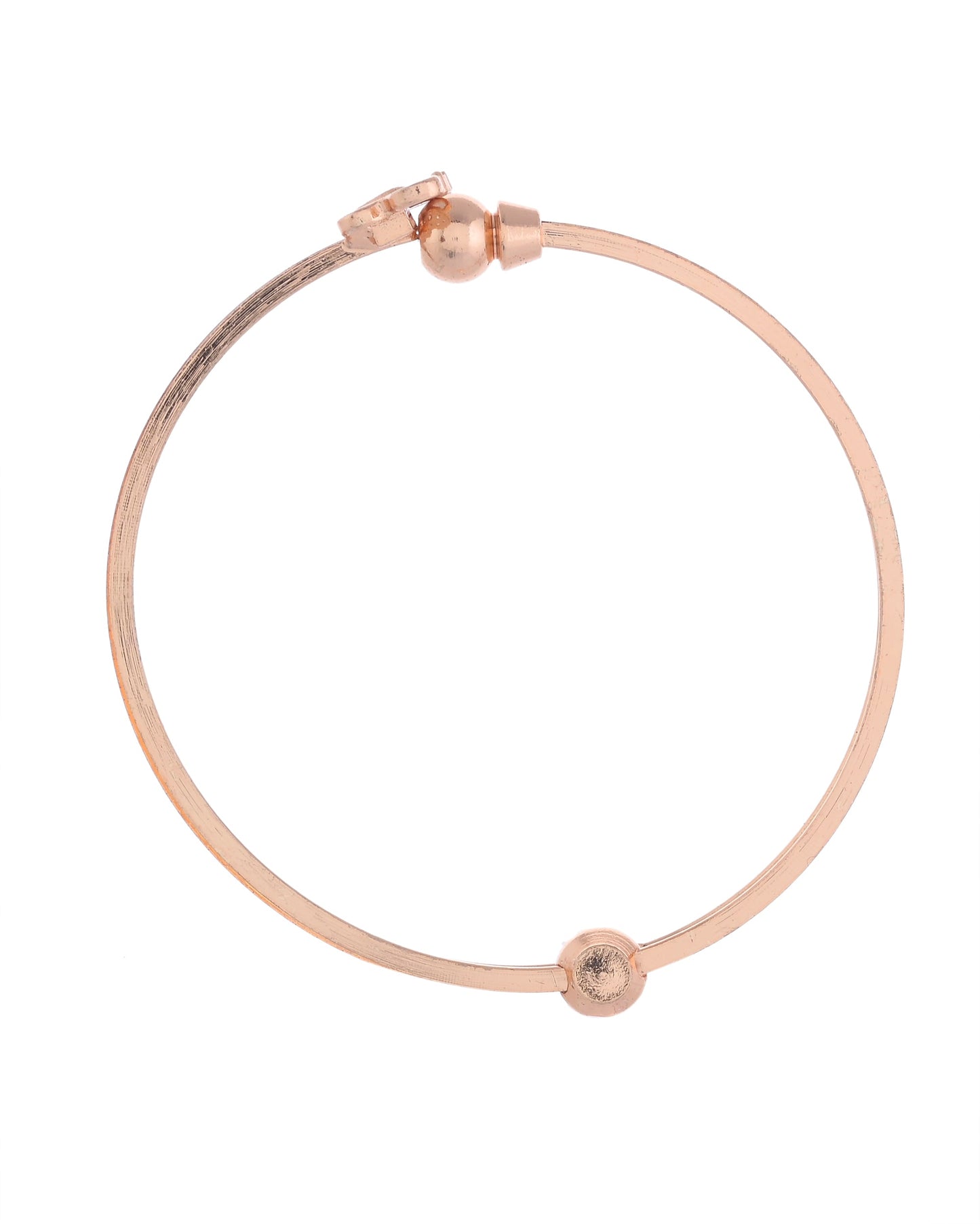 VOJ Set of 2 Gold-Polished AD Stones Butterfly Shaped Elegent Bangles