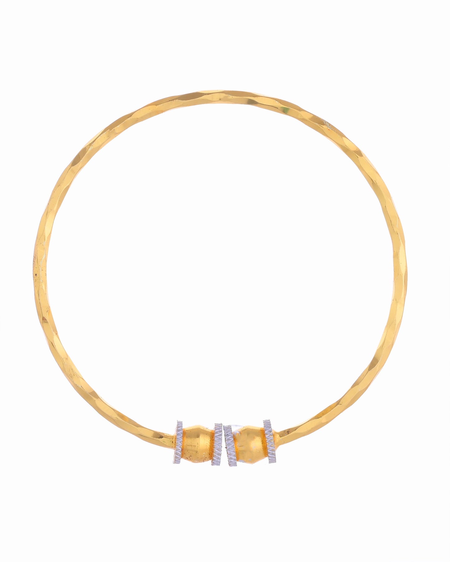 VOJ Set of 2 Gold-Polished Simple Bangles