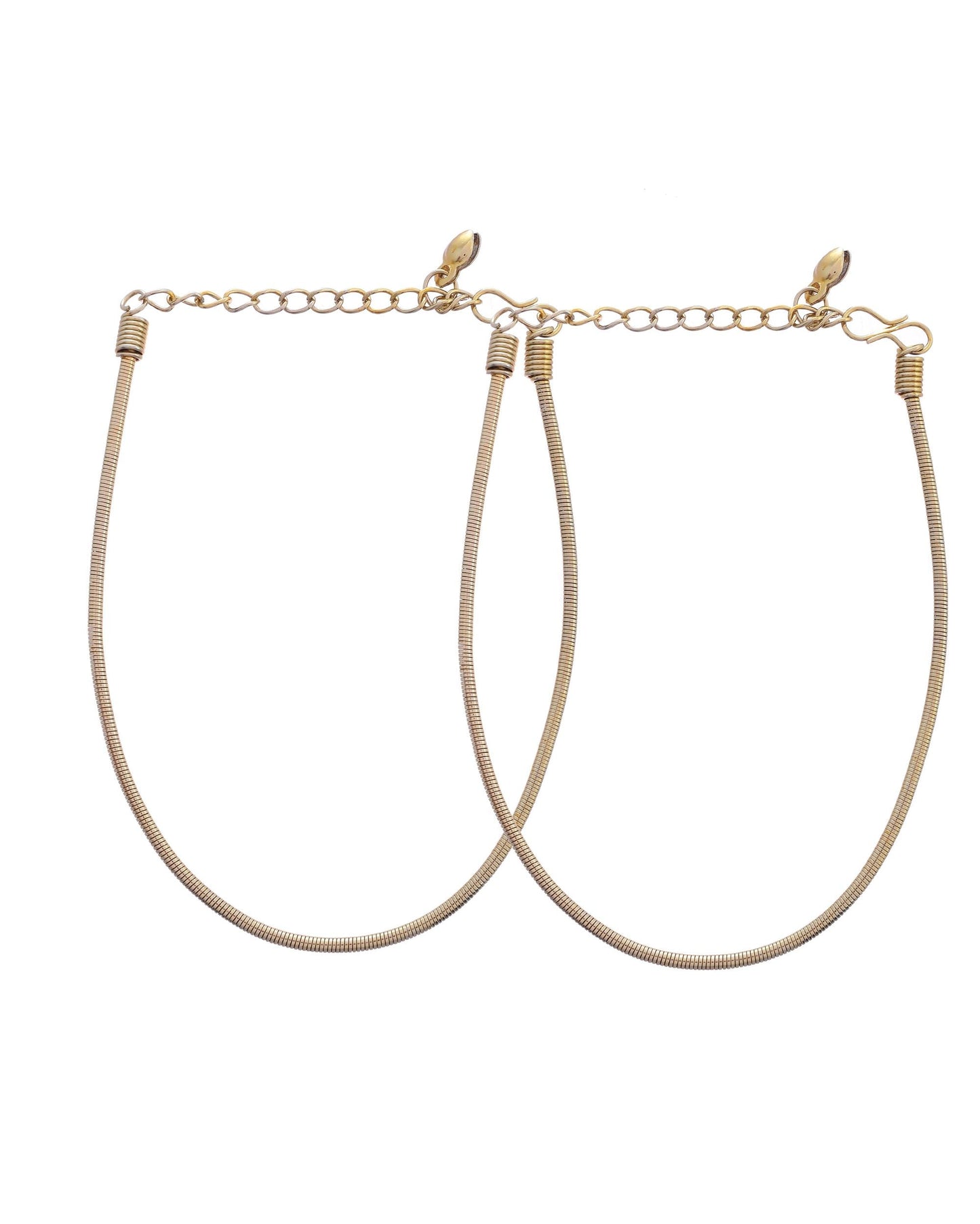 VOJ Set of 2 Copper Plated Snake Chain Anklet