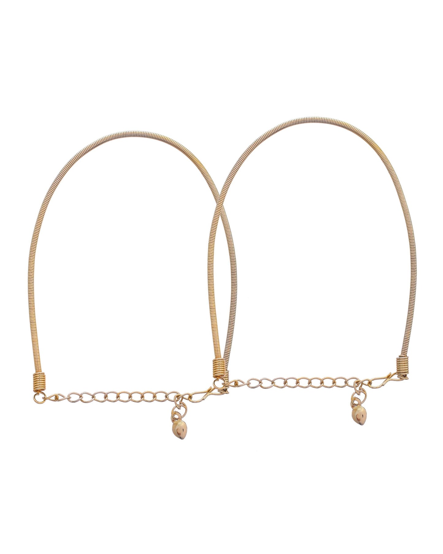 VOJ Set of 2 Copper Plated Snake Chain Anklet
