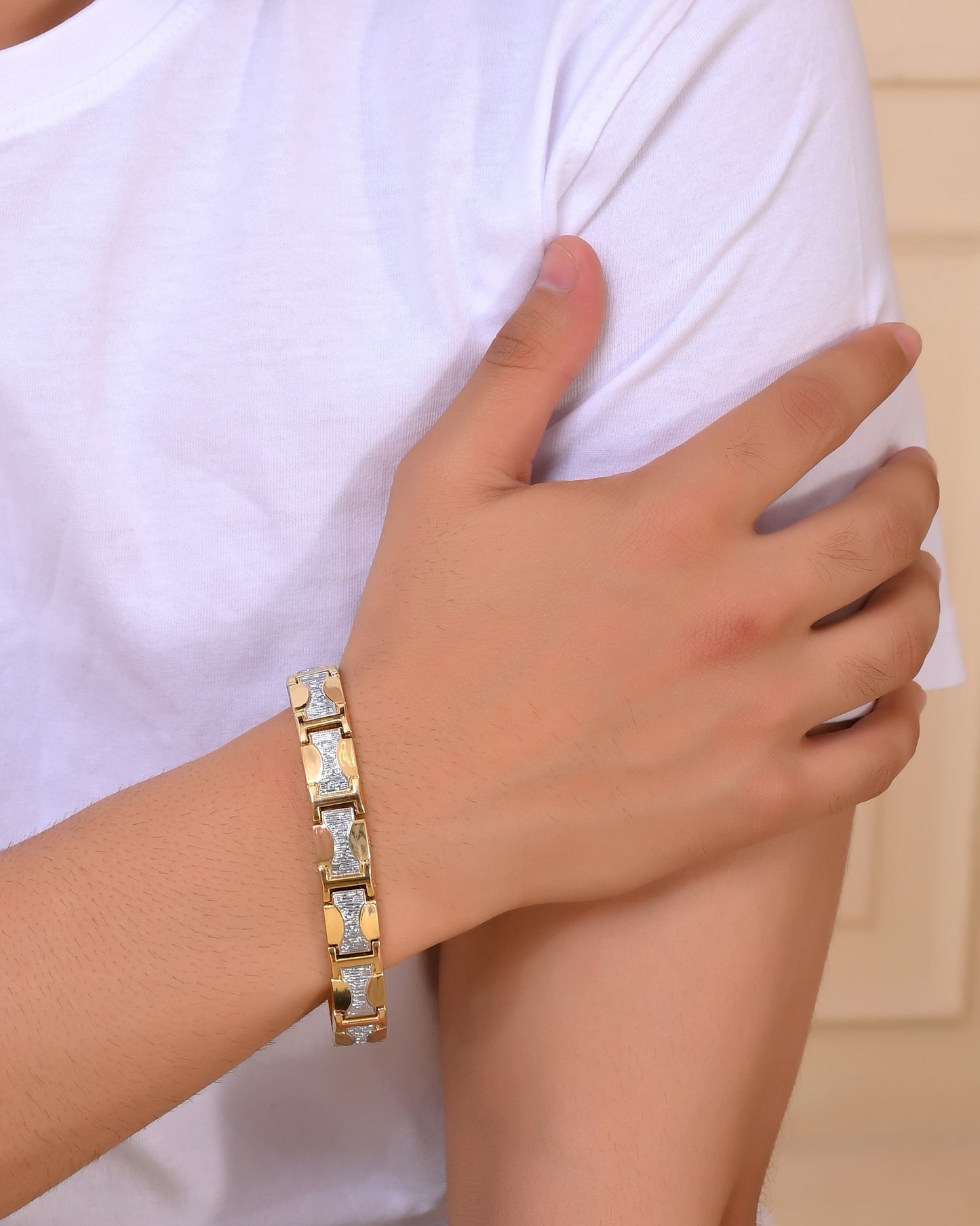VOJ Double Toned Magnetic Bracelets For Men