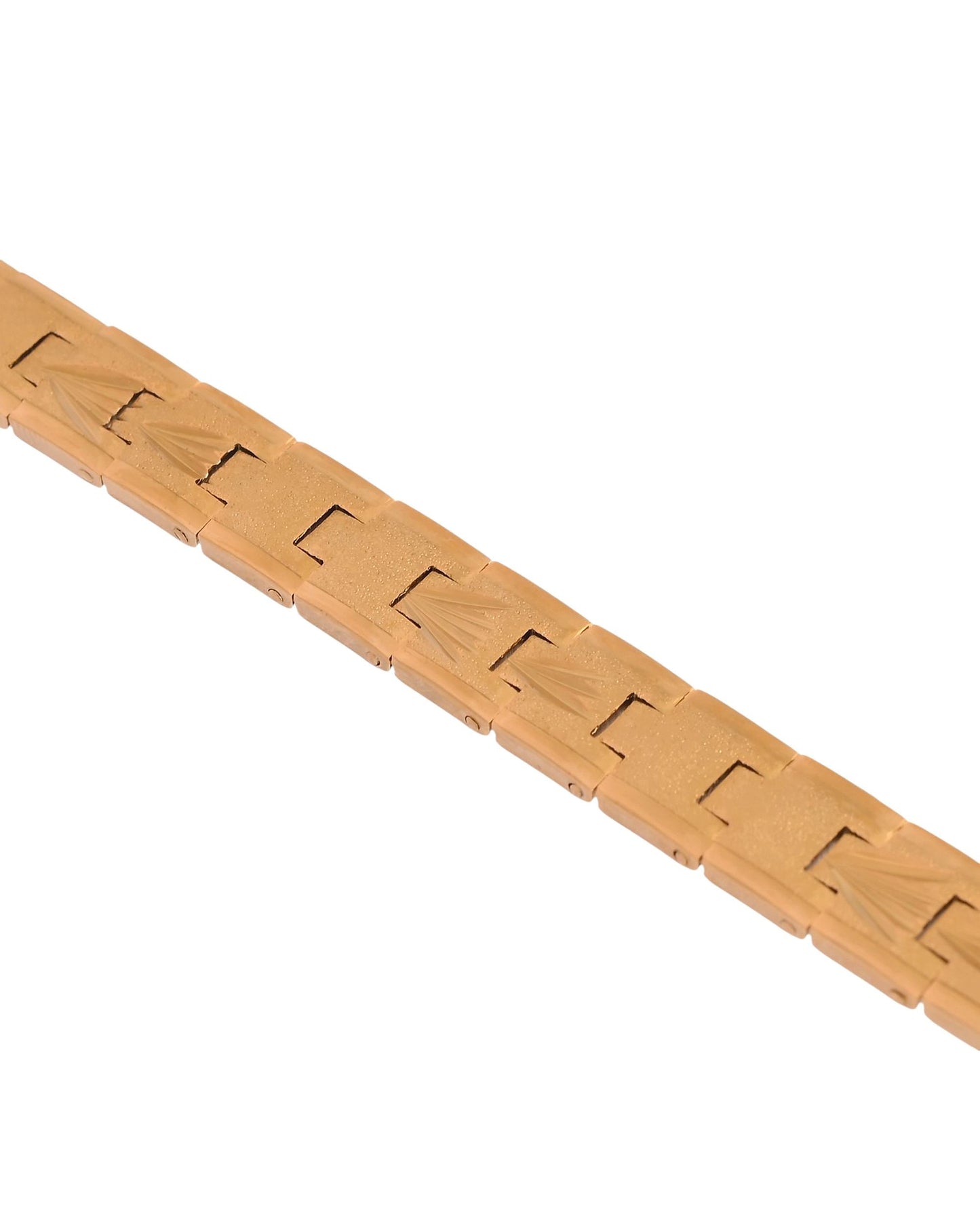 VOJ Textured Gold Polished Men's Bracelet