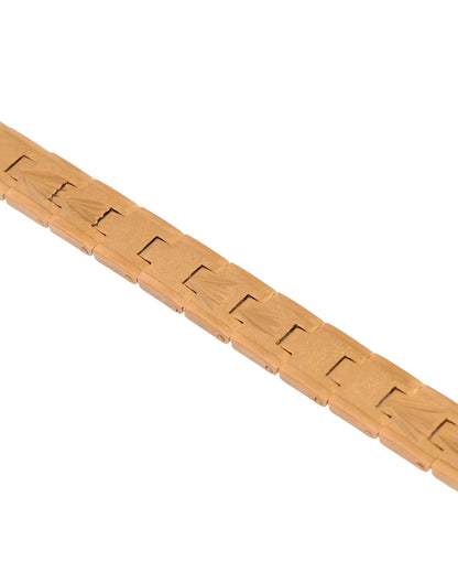 VOJ Textured Gold Polished Men's Bracelet