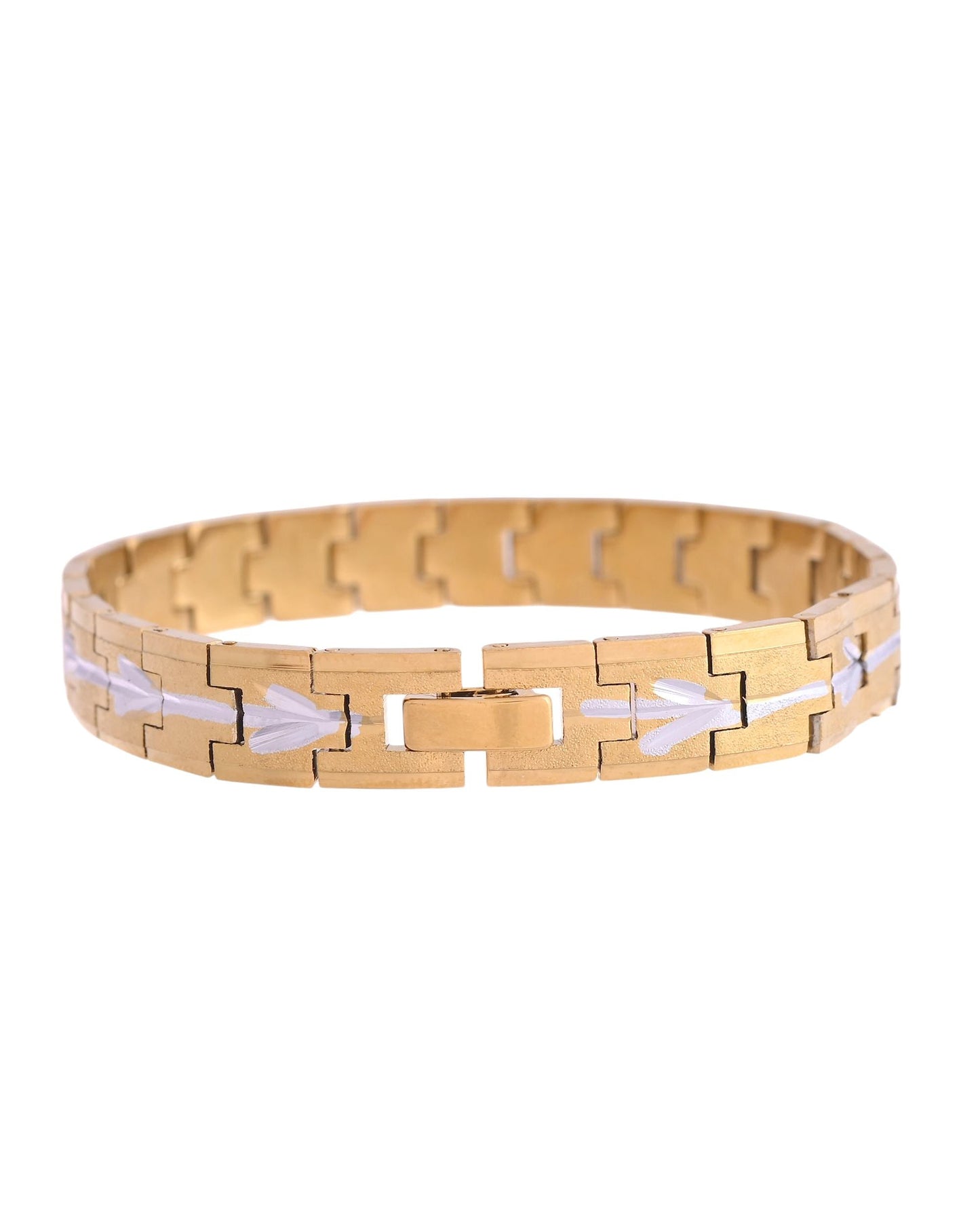 VOJ Textured Double Toned Men's Bracelet