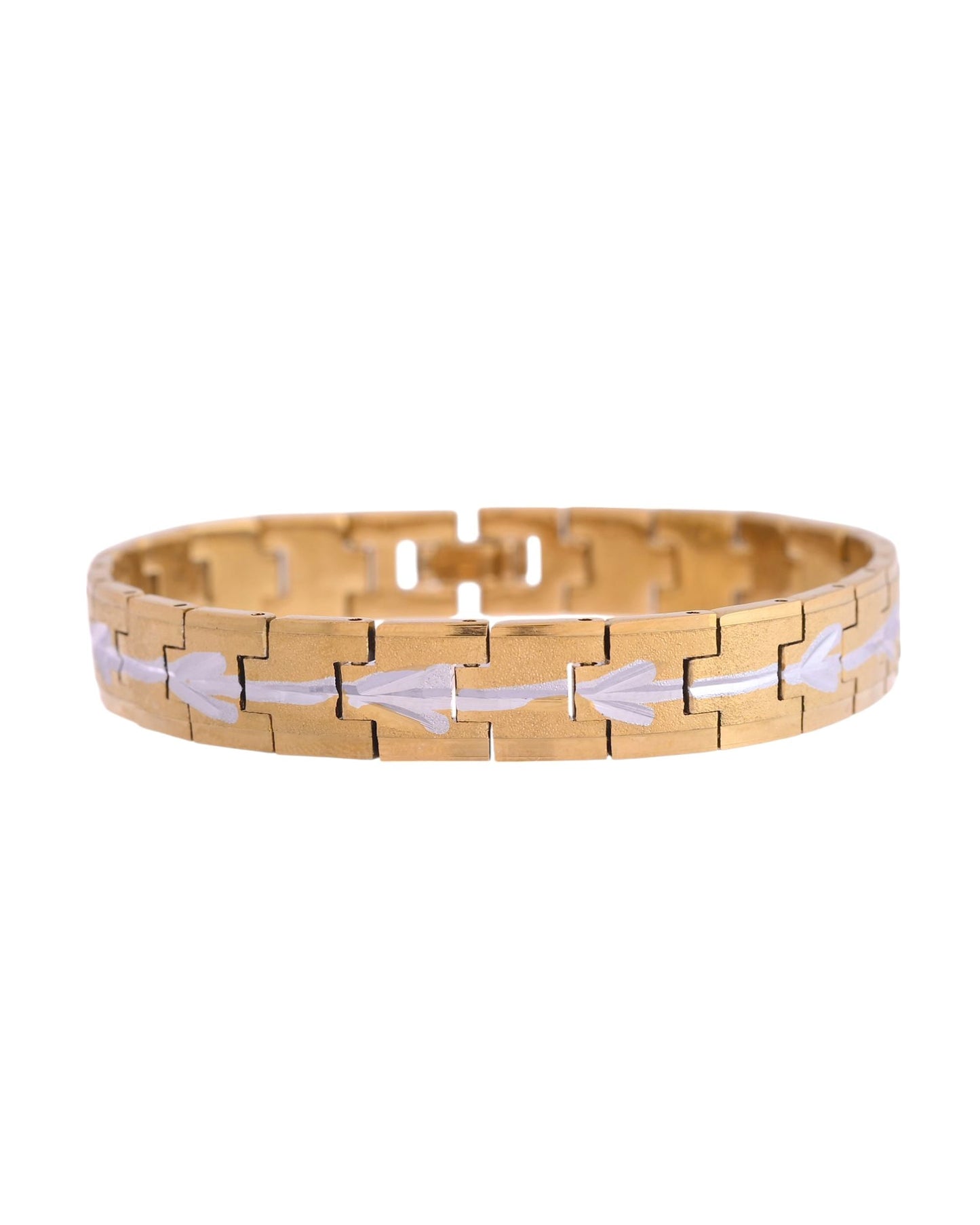 VOJ Textured Double Toned Men's Bracelet