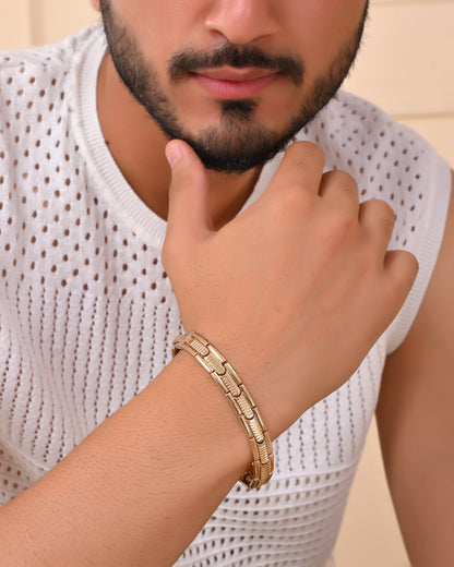 VOJ Stainless Steel Adjustable Titanium Magnetic Bracelets For Men