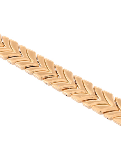 VOJ Gold Toned Magnetic Therapy Bracelet for Men