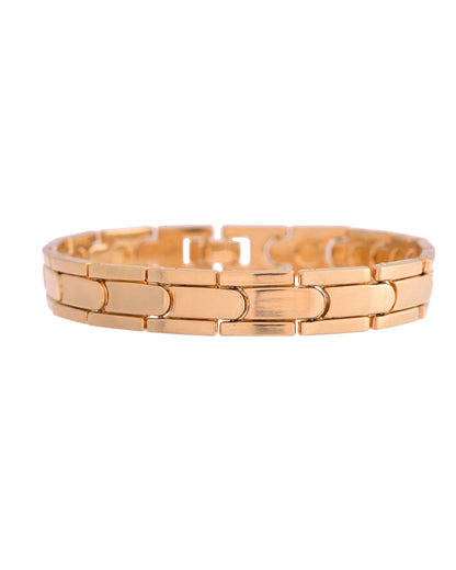 VOJ Classic Gold-Toned Stainless Steel Power Element Bracelet
