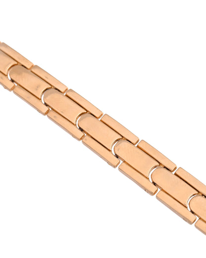 VOJ Classic Gold-Toned Stainless Steel Power Element Bracelet