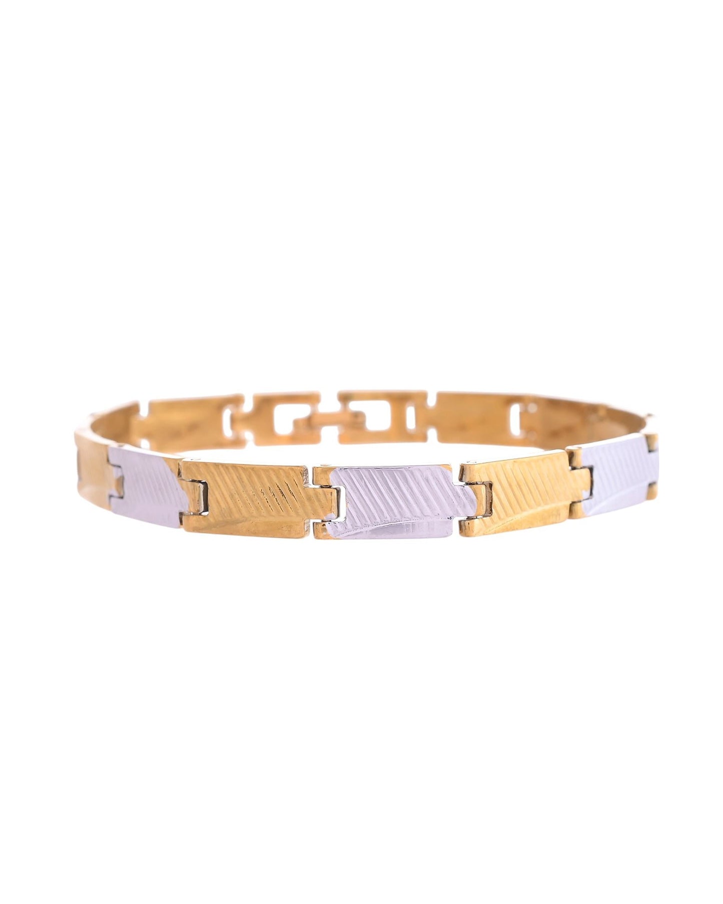 VOJ Dual Toned Alloy Bracelet For Men