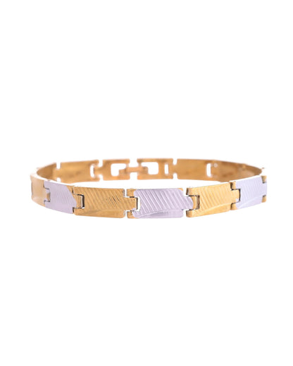 VOJ Dual Toned Alloy Bracelet For Men