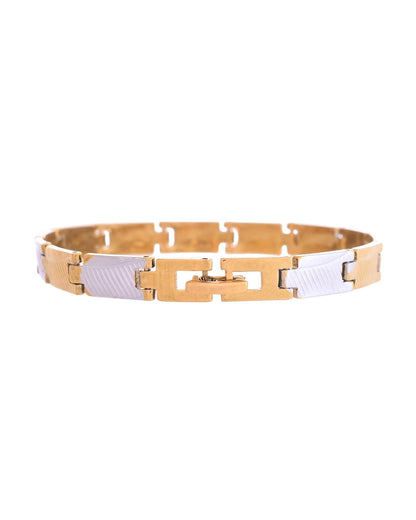 VOJ Dual Toned Alloy Bracelet For Men