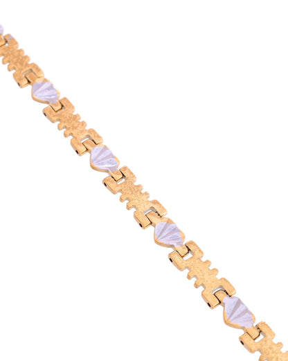 VOJ Gold And Silver Toned Stainless Steel Designer Bracelet For Men