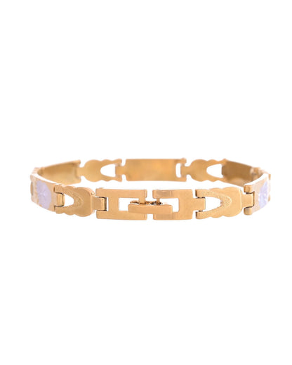 VOJ Double Toned Textural Designer Bracelet For Men