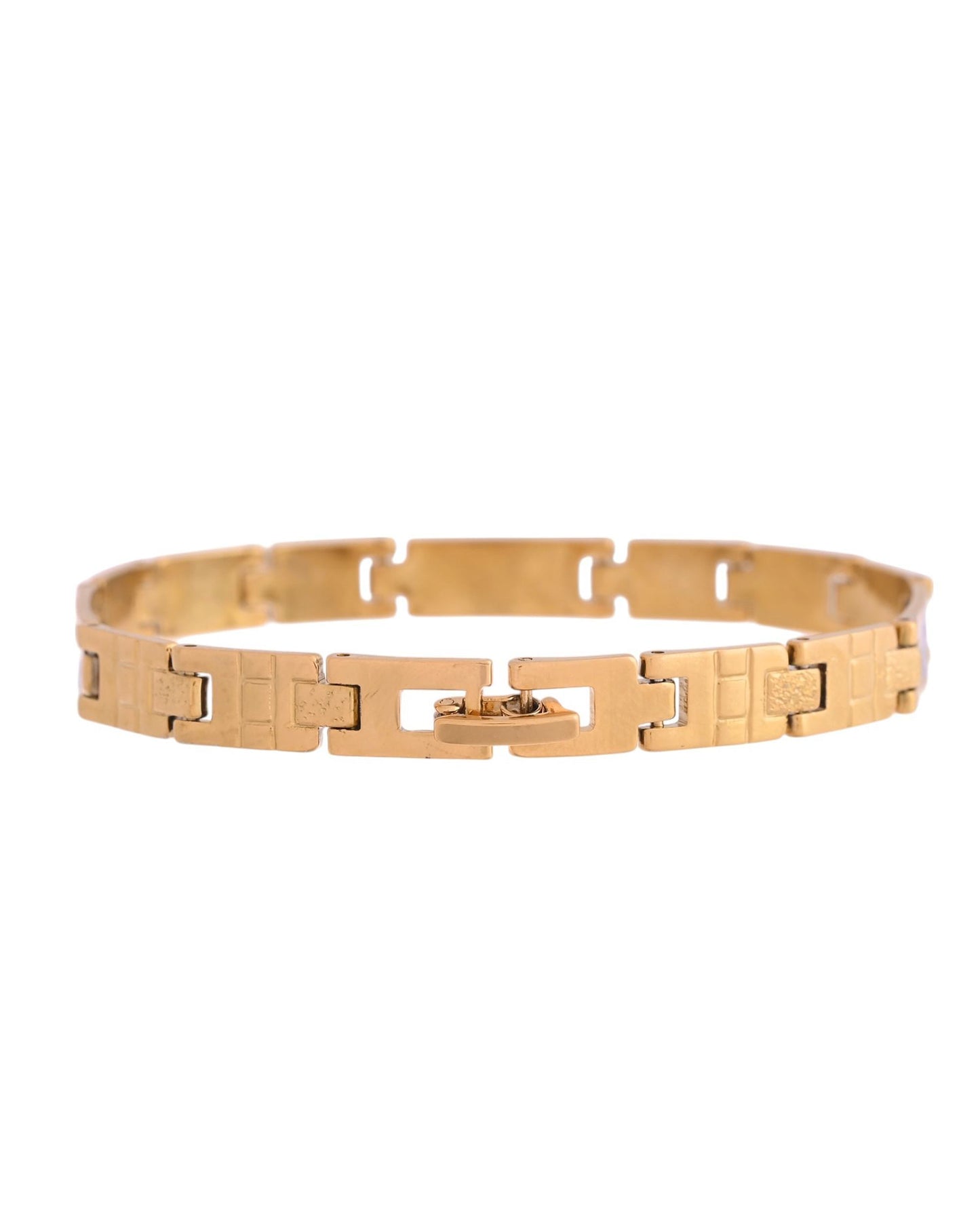 VOJ Dual Plated Textural Designed Linked Bracelet For Men